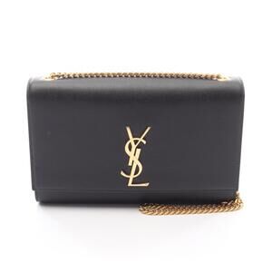 Saint Laurent Paris Kate Shoulder Bag Leather Black